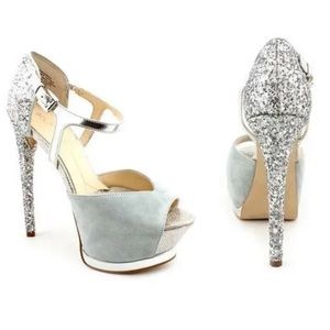 NEW Boutique 9 ✨Sz 8✨ glitter platform heel Nerissa wedding bridal